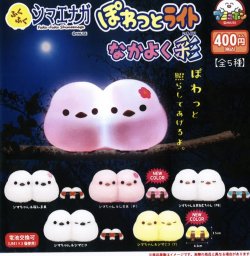 画像1: ふくふくシマエナガ　ぽわっとライトなかよく彩（４月）【♪４００円カプセルトイ　３０個入り　アミューズ】＋正規台紙