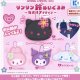 サンリオキャラクターズ　リンリン鈴ぬいぐるみ－カオハナデザイン－（７月）【◆５００円カプセルトイ　３０個入り　ケーツー】＋正規台紙１枚
