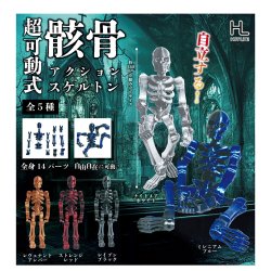 画像1: 超可動式アクションスケルトン（７月）【◆４００円カプセルトイ　３０個入り　ホットライン】＋正規台紙
