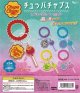 チュッパチャプス　スプリングゴムキーホルダー（再販）（８月）【□３００円カプセルトイ　４０個入り　ピーナッツ】＋正規台紙