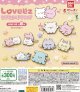 らぶいーず カプセルヘアクリップ【♪３００円カプセルトイ　４０個入り　バンダイ】＋正規台紙