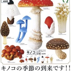 画像1: NTC MONO+ キノコソフトボールチェーンマスコット（再販）（９月）【■４００円カプセルトイ　３０個入り　いきもん】＋正規台紙