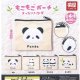 もこもこポーチまったりパンダ（１０月）【△４００円カプセルトイ　３０個入り　夢屋】＋正規台紙