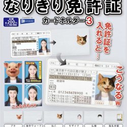 画像1: なりきり免許証カードホルダー３（１０月）【△２００円カプセルトイ　５０個入り　レインボー】＋正規台紙