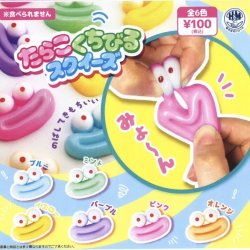 画像1: たらこくちびるスクイーズ（１０月）【△１００円カプセルトイ　１００個入り　ビーム】＋正規台紙
