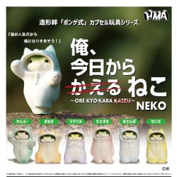 画像1: 俺、今日から（かえる）ねこ（１１月）【▲３００円カプセルトイ　４０個入り　ＨＭＡ】＋正規台紙