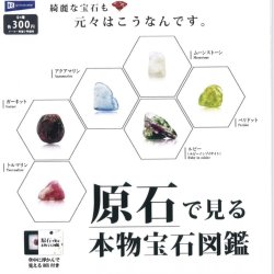 画像1: 原石で見る本物宝石図鑑（１２月）【▽３００円カプセルトイ　４０個入り　レインボー】＋正規台紙