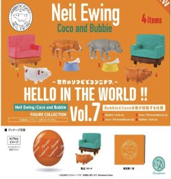 画像1: HELLO IN THE WORLD !! Vol.7 Neil Ewing/ Coco and Bubbie  ※カプセル版（１２月）【▽５００円カプセルトイ　２０個入り　ケンエレ】＋正規台紙