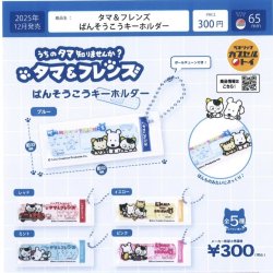 画像1: タマ＆フレンズ　ばんそうこうキーホルダー（１２月）【▽３００円カプセルトイ　４０個入り　ベネリック】＋正規台紙