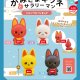 かみさまキツネとサラリーマンソフビマスコット（１月）【▼４００円カプセルトイ　３０個入り　リアンＱ】＋正規台紙