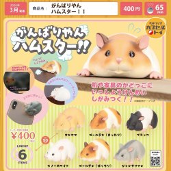 画像1: がんばりやん！ハムスター！！（３月）【▼４００円カプセルトイ　３０個入り　ベネリック】＋正規台紙