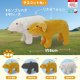 モンゴルの平たい犬マスコットぬい（２月）【○４００円カプセル　３０個入り　リアンＱ】＋正規台紙