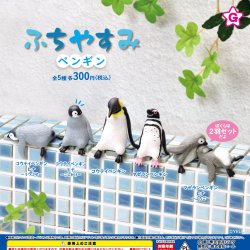 画像1: ふちやすみ ペンギン（３月）【○３００円カプセル　４０個入り　エール】＋正規台紙