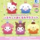 サンリオキャラクターズ　バスケットおくるみマスコット（４月）【●５００円カプセル　３０個入り　ケーツー】＋正規台紙１枚