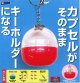 カプセルがそのままキーホルダーになる（４月）【☆３００円カプセル　４０個入り　レインボー】＋正規台紙