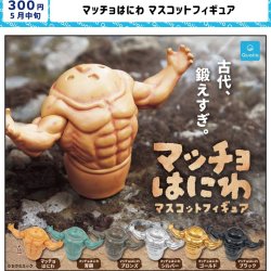 画像1: マッチョはにわ マスコットフィギュア（５月）【★３００円カプセル　４０個入り　クオリア】＋正規台紙