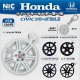 Hondaホイールキーホルダー第一弾　CIVICシリーズ Vol.2（６月）【◇５００円カプセル　２０個入り　ＴＣＰ】＋正規台紙