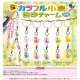 繋がる！2連カラフル小鳥目印チャーム（８月）【□３００円カプセル　４０個入り　Ｊドリーム】＋正規台紙