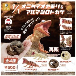 画像1: 1/1オニタマオヤモリ＆アルマジロトカゲ(再販)（８月）【□５００円カプセル　２０個入り　SO-TA】＋正規台紙