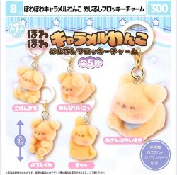 画像1: ほわほわキャラメルわんこ　めじるしフロッキーチャーム（８月）【□３００円カプセル　４０個入り　マルカ】＋正規台紙