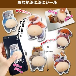 画像1: おなかぷにぷにシール（８月）（□２００円カプセル　５０個入り　共同】＋正規台紙