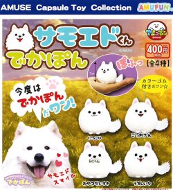 画像1: サモエドくんでかぽん（９月）【■４００円カプセル　３０個入り　アミューズ】＋正規台紙
