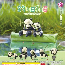 画像1: 釣り日和６（パンダのひまつぶし）（１１月）【△３００円カプセル　４０個入り　エール】＋正規台紙