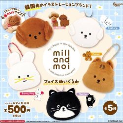 画像1: ミルアンドモイ　フェイスぬいぐるみ（１１月）【▲５００円カプセル　２０個入り　ピーナッツ】＋正規台紙