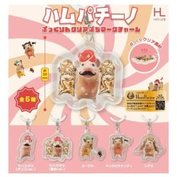 画像1: ハムパチーノぷっくりんクリアぷちマークチャーム（１２月）【▽３００円カプセル　４０個入り　ホットライン】＋正規台紙