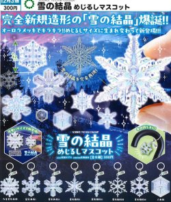 画像1: STC 雪の結晶 めじるしマスコット（１２月）【▽３００円カプセル　４０個入り　いきもん】＋正規台紙