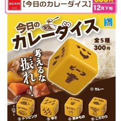 画像1: 今日のカレーダイス（１２月）【▽３００円カプセル　４０個入り　BEAM】＋正規台紙