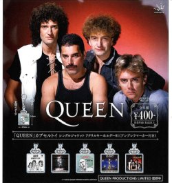 画像1: 【QUEEN】カプセルトイ シングルジャケット アクリルキーホルダー-01（アンブレラマーカー付き）（１月）【▼４００円カプセル ３０個入り ジュウロクホウイ】＋正規台紙