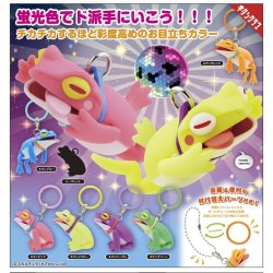 画像1: おさんぽカエル Fit ネオンカラー（２月）【〇300円カプセル 40個入り キタンクラブ】＋正規台紙