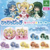画像: ぴちぴちピッチ　缶バッジ&ステッカー【カプセルトイ　ガチャガチャ　ガチャポン】＋正規台紙１枚☆