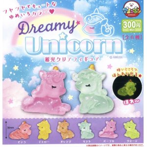 画像: ドリーミーユニコーン蓄光クリアフィギュア（５月）【★３００円カプセルトイ　４０個入り　アミューズ】＋正規台紙