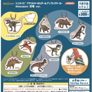 画像: 【再販】シュライヒ　アクリルキーホルダー&アンブレラマーカー　恐竜　DINOSAURS ver.（６月）【◇３００円カプセルトイ　４０個入り　セイユー】＋正規台紙