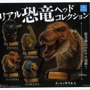 画像: リアル恐竜ヘッドコレクション（７月）【◆５００円カプセルトイ　２０個入り　クオリア】＋正規台紙