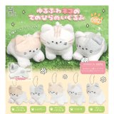 画像: ゆるふわネコのてのひらぬいぐるみ（７月）【◆５００円カプセルトイ　２０個入り　ホットライン】＋正規台紙