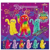 画像: ファーカラフルタコ星人（７月）【◆２００円カプセルトイ　５０個入り　アクセス】＋正規台紙