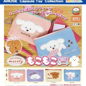 画像: トイプ―のモコフィーもこもこ刺繍ポーチ（８月）【□４００円カプセルトイ　３０個入り　アミューズ】＋正規台紙