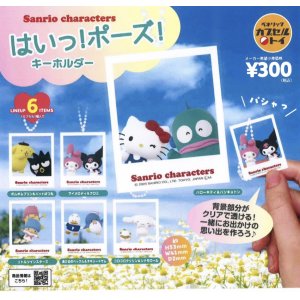 画像: 再販サンリオキャラクターズ はいっ！ポーズ！キーホルダー（８月）【□３００円カプセルトイ　４０個入り　ベネリック】＋正規台紙