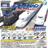画像: ミニモータートレイン　Ｎ７００Ｓのぞみ＆Ｄ５１（再販）（９月）【■３００円カプセルトイ　４０個入り　ターリン】＋正規台紙