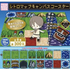 画像: レトロマップキャンバスコースター【♪４００円カプセルトイ　３０個入　さくら】＋正規台紙