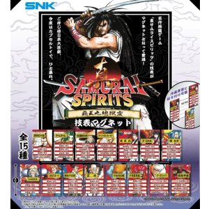 画像: 真・サムライスピリッツ技表マグネット【♪４００円カプセルトイ　３０個入り　PROOF】＋正規台紙