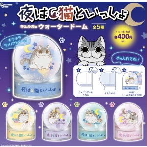 画像: 夜は猫といっしょギュルガのウォータードーム【♪４００円カプセルトイ　３０個入　ピーナッツ】＋正規台紙