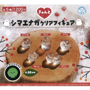 画像: きゅんとシマエナガクリアフィギュア(2月)【○200円カプセル 40個入り 石川玩具】+正規台紙