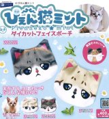画像: ぴえん猫ミント ダイカットフェイスポーチ(2月)【○400円カプセル 30個入り レインボー】+正規台紙