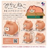 画像: みかんねこ まるっとマスコット(2月)【○400円カプセル 30個入り Jドリーム】+正規台紙