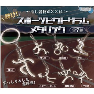 画像: 輝け!スポーツピクトグラムメタリック(2月)【○300円カプセル 40個入り 十影堂】+正規台紙