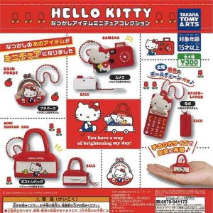 画像: ハローキティ なつかしアイテムミニチュアコレクション（再販）（３月）【○３００円カプセル　４０個入り　タカラトミー】＋正規台紙